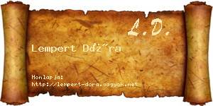 Lempert Dóra névjegykártya